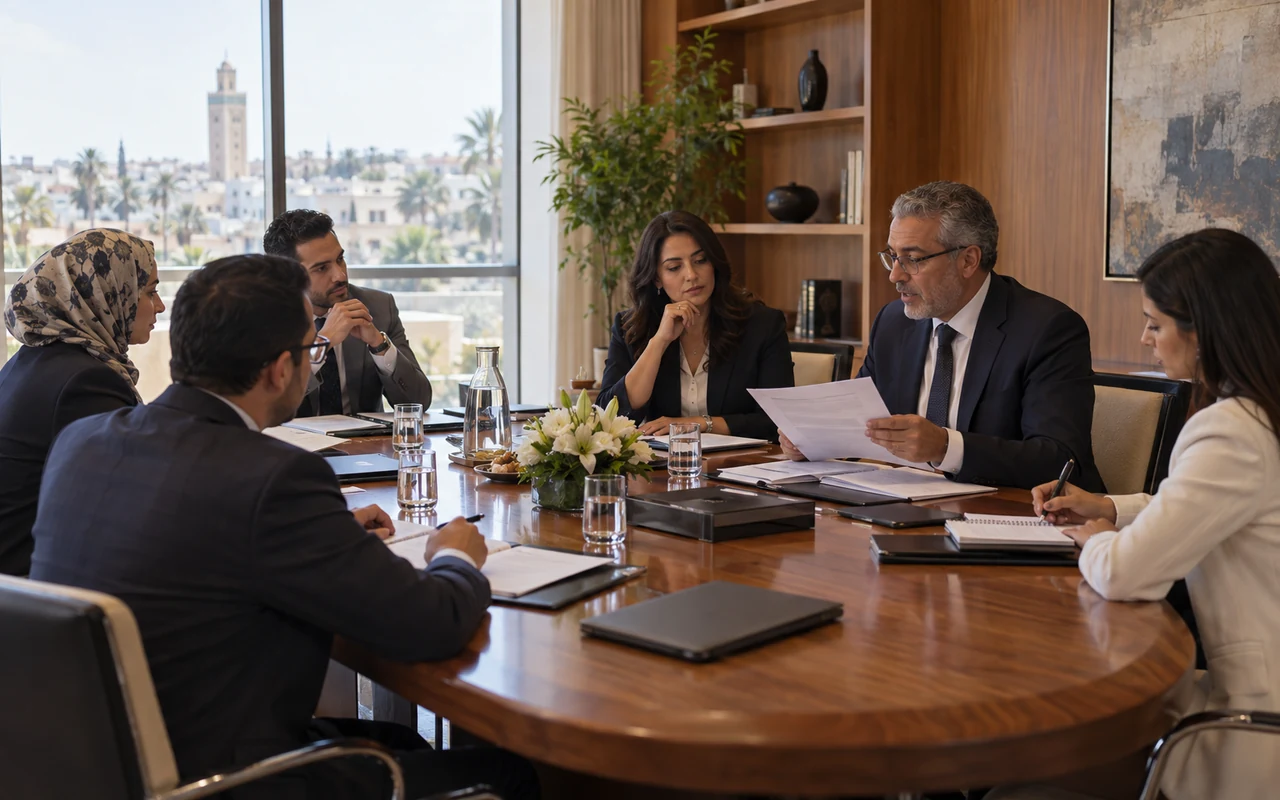 Associés d’une SARL réunis pour examiner les comptes et rédiger le procès-verbal