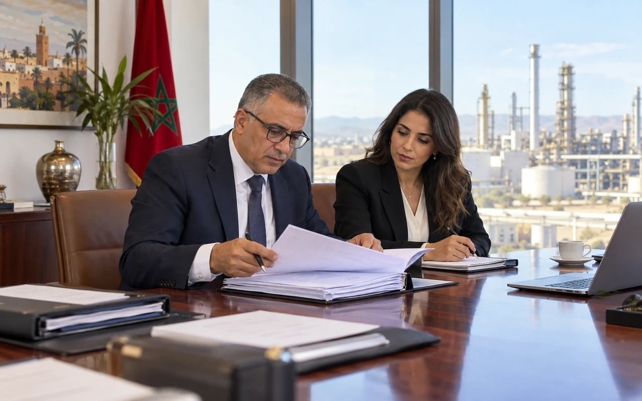 Commissaire et dirigeante examinant le dossier de transformation d’une société