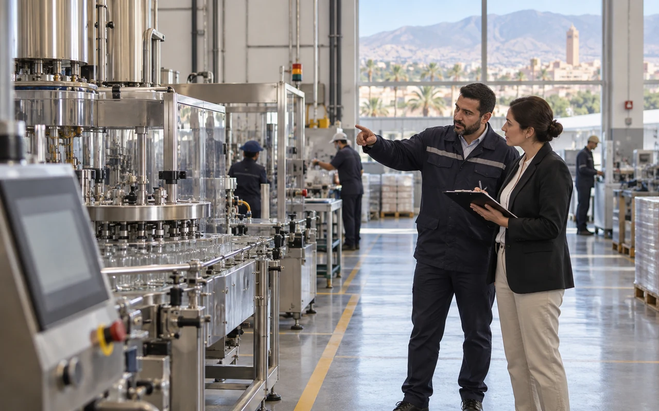 Comptable vérifiant le registre des machines dans un atelier industriel