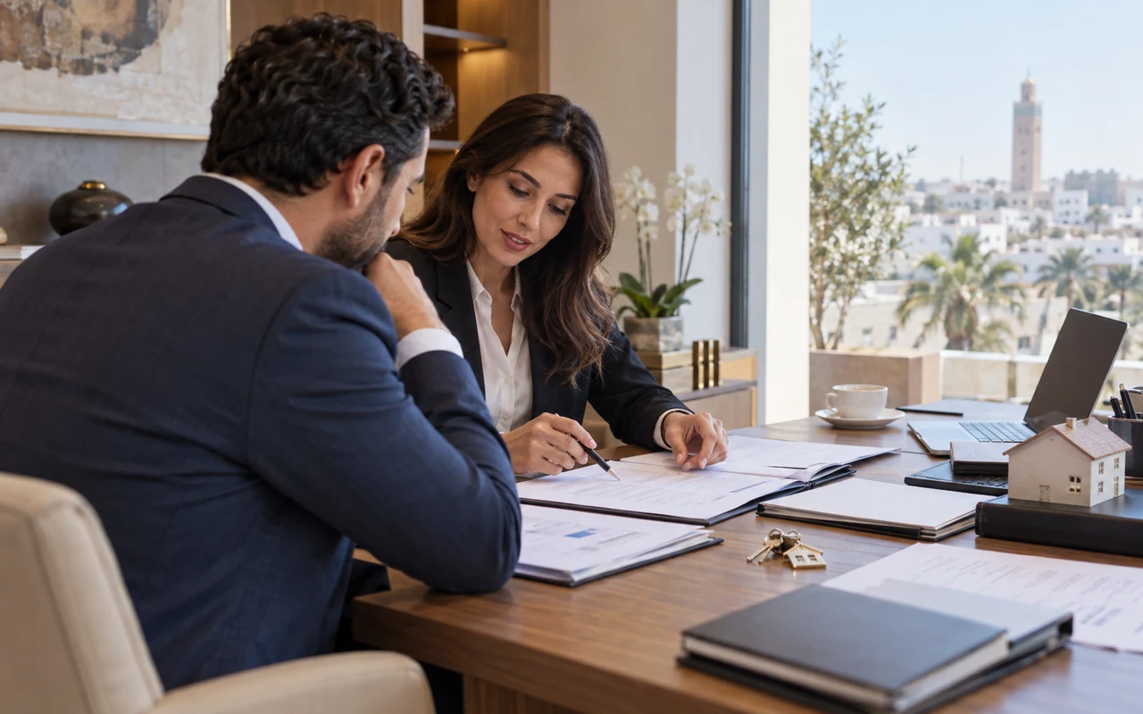 Conseil sur les déductions fiscales personnelles avec dossier de logement et clés sur le bureau