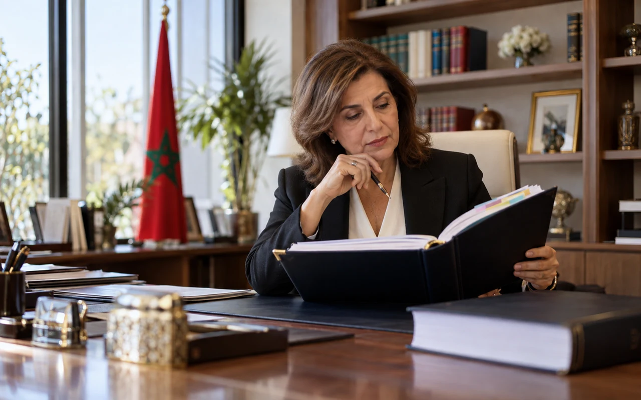 Juriste fiscaliste consultant un ouvrage législatif et des notes à onglets