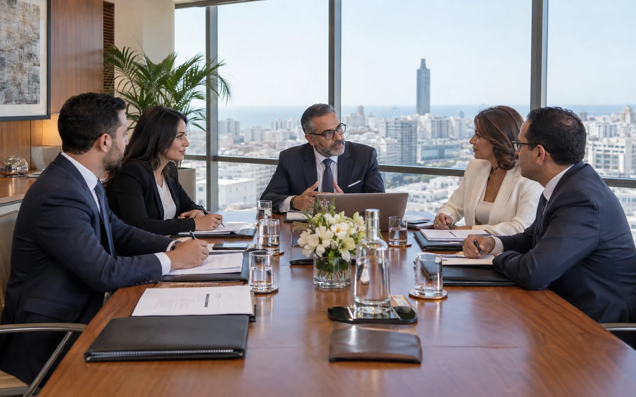 Réunion du conseil d’administration d’une société anonyme dans un bureau à Casablanca