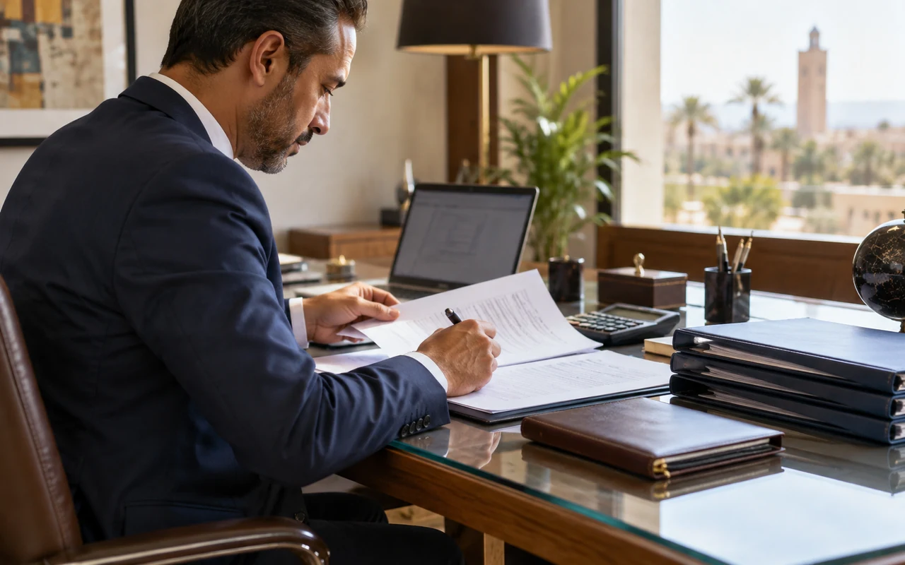 Responsable financier préparant les documents de distribution de dividendes